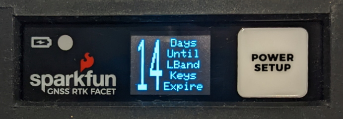 Display showing 14 days until Keys Expire