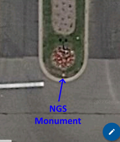SW Maps screenshot of monument location