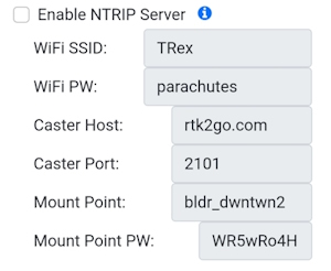 NTRIP Server Settings
