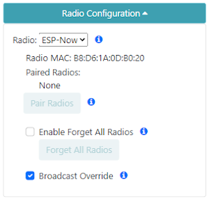 Radio menu during AP-Config